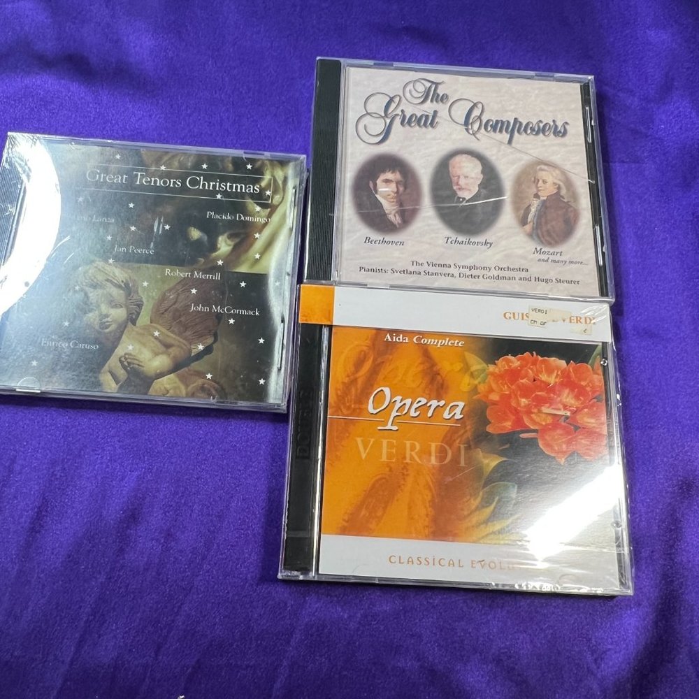 NEW 📌3 Classic's CD's Verdi Aida - The Great Composers - Great Tenors Christmas